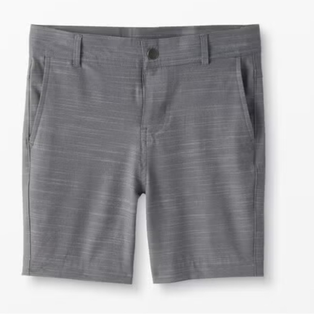Hanna Andersson Gray Chino Shorts Boys 6-7 NWT